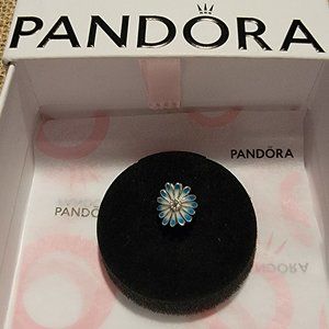 Pandora Blue Daisy Charm
